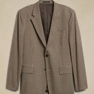 TAILORED-FIT TATTERSALL BLAZER NWT Banana Republic Mens 38S